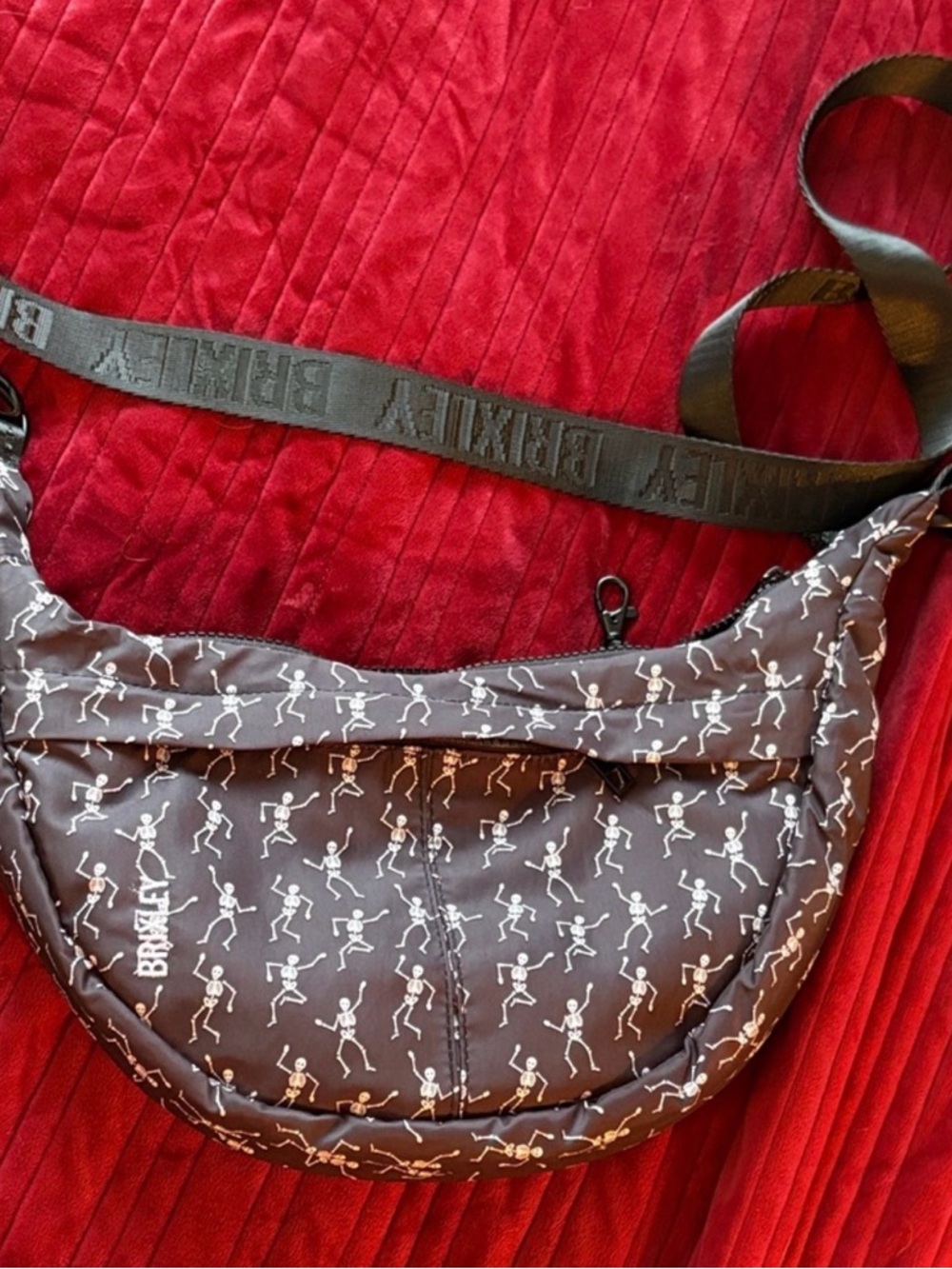BRIXLEY Skeleton Print Crossbody Bag